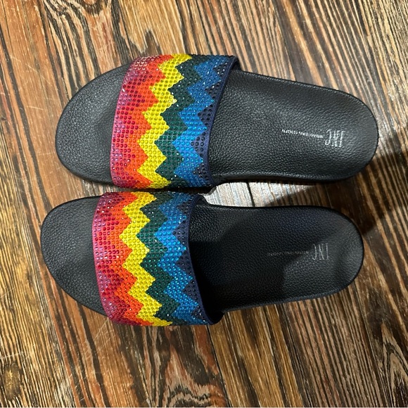 NORDSTROM rhinestone rainbow slides - Picture 2 of 3